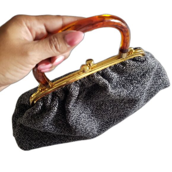 Tweed Top 1960s Vintage Purse - Picture 3 of 8